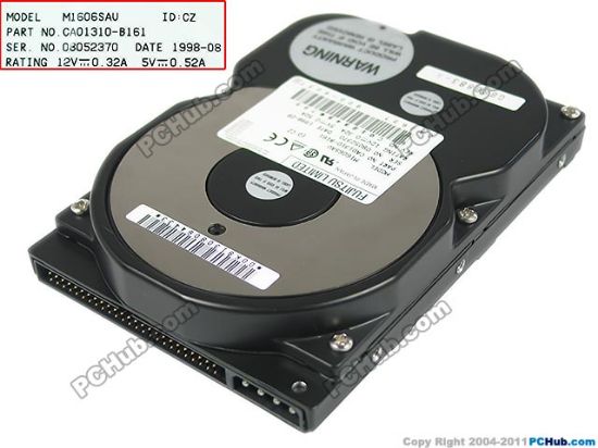 Picture of Fujitsu M1606SAU HDD 3.5" SCSI 1GB & Below 3.5, SCSI, 1GB, 5400rpm