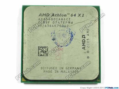 Picture of AMD Athlon 64 X2 5600+ CPU Desktop 90nm, ADA5600IAA6CZ, 2.9 GHz, 2 X 1 MB, NIL, Dual-