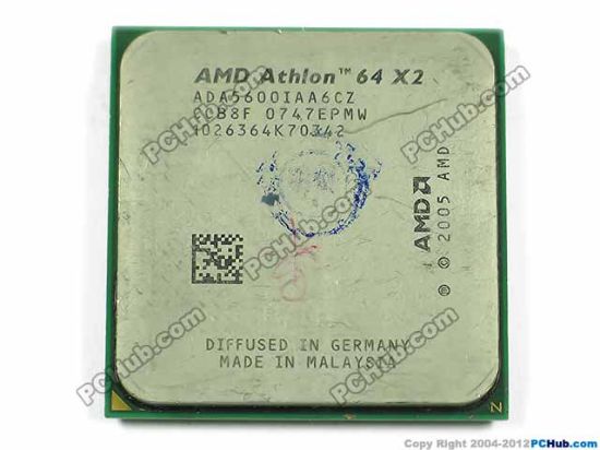 Picture of AMD Athlon 64 X2 5600+ CPU Desktop 90nm, ADA5600IAA6CZ, 2.9 GHz, 2 X 1 MB, NIL, Dual-