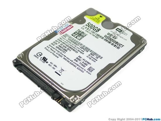 Picture of Western Digital WD5000BUCT HDD 2.5" SATA 320GB-600GB 2.5, SATA2, 500GB, 5400rpm