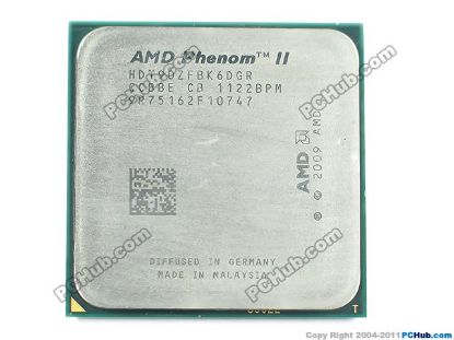Picture of AMD Phenom II X6 1090T CPU Desktop 45nm, HDT90ZFBK6DGR, 3.2 GHz, 6 X 512 KB, 6 MB, He