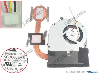 Picture of Delta Electronics KSB0805HB Cooling Fan  13N0-C3A0502, DC5V 0.60A, Heatsink fan