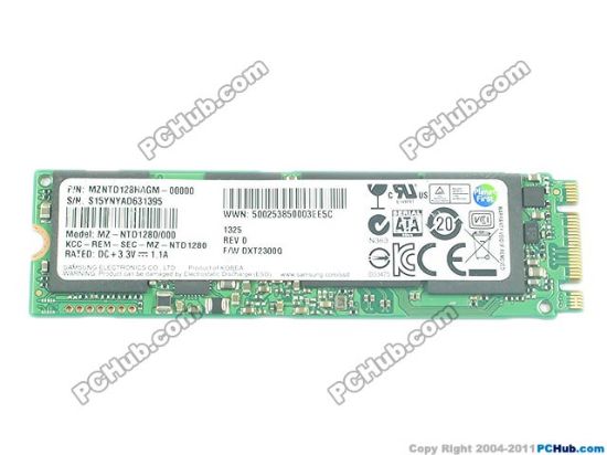 Picture of Samsung MZ-NTD1280/000 SSD M.2 NGFF 128GB & Below 128GB