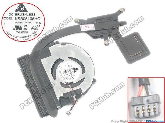 Picture of Acer Aspire S3-951 Series Cooling Fan  60.4QP01.001, DC 5V 0.45A, Heatsink Fan