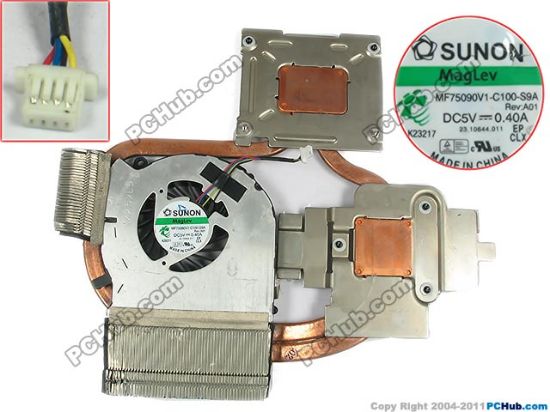 Picture of HP Pavilion dv7 Series Cooling Fan  682061-001, DC5V 0.40A heatsink fan