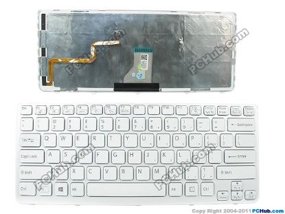 Picture of Sony Vaio SVE141 Series Keyboard 149175511US, White, Win 8,Backlit "New"