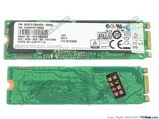 Picture of Samsung MZ-NTD1280/0KN SSD M.2 NGFF 128GB & Below 128GB