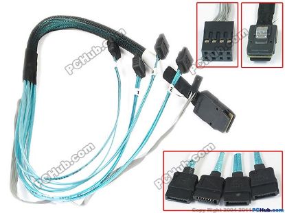 Picture of UPH Desktop Desktop - HDD Cable 36Pin SAS SFF-8087 To 4 x SATA 7Pin HDD cable, 500