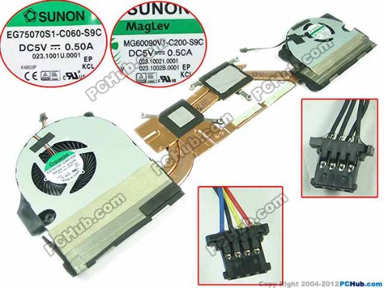 Picture of Acer Aspire V Nitro VN7-791 Series Cooling Fan  5V 0.50A Heatsink fan, 2fan, 023.1001U.0001