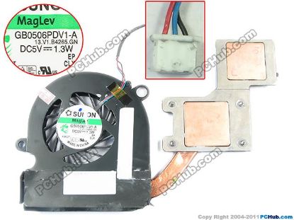 Picture of HP ProBook 5310m Cooling Fan  581088-001, Heatsink with fan