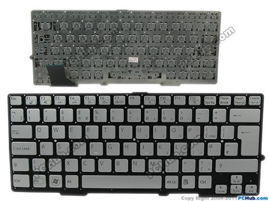 Picture of Sony Vaio SVS13 Series Keyboard 149014911GB, UK, w/o Backlit, Silver "New"