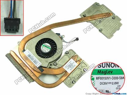 Picture of HP EliteBook 8560w Series Cooling Fan  For use in Quadro 2000M, 652677-001