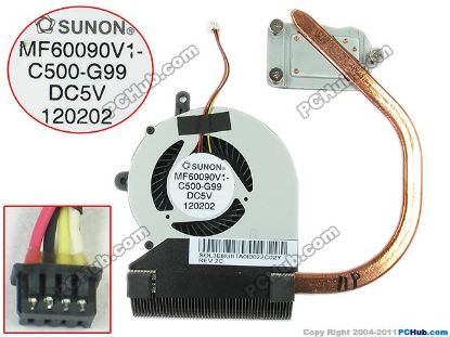 Picture of SUNON MF60090V1-C500-G99 Cooling Fan  DC5V, Heatsink fan, New