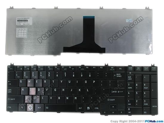Picture of Toshiba Satellite C650 Series Keyboard MP-09M83US6698,P/N:PK130IU2T01, US, New