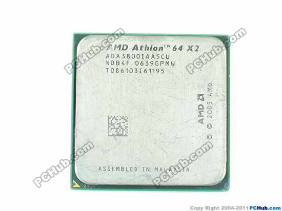 Picture of AMD Athlon 64 X2 3800+ CPU Desktop 90nm, ADD3800IAT5CU, 2.0 GHz, 2 X 512 KB, NIL, Dua