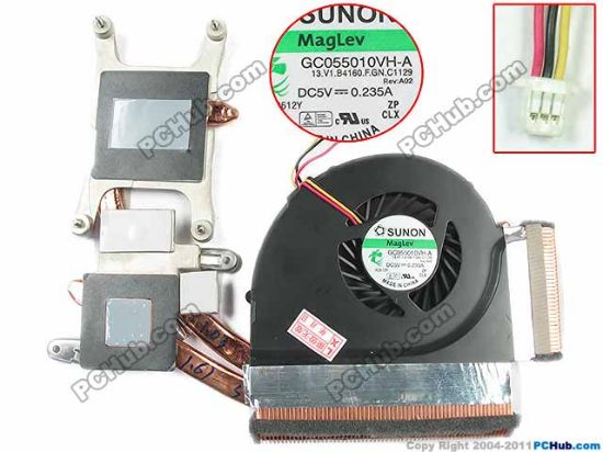 Picture of Lenovo ThinkPad W510 Series Cooling Fan  T510, W510, with heatsink