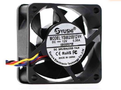 219862-1 Yushi YS6025B12VH 12V 0.14A, 60x60x25mm, 2 wires
