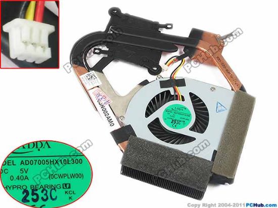 Picture of Dell XPS 14z L412z Cooling Fan   DP/N: MK9J3 0MK9J3, Heatsink fan, Discrete