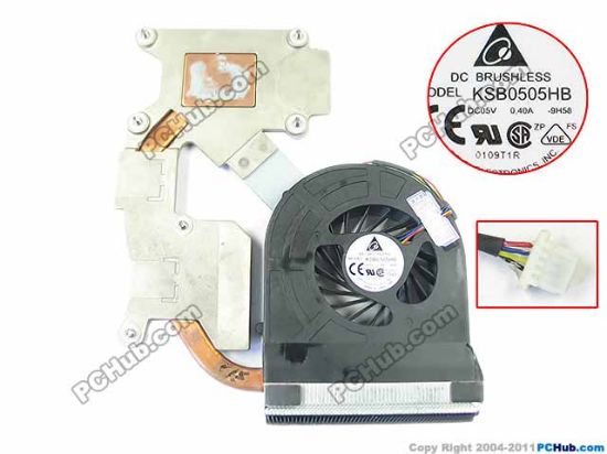 Picture of HP ProBook 4720s Cooling Fan  60.4GK22.001, DC5V 0.40A, Heatsink  fan