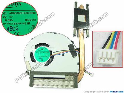 Picture of ADDA AB08005HX060B00 Cooling Fan  3PST6TMLV40, DC 5V 0.50A Hertsink fan