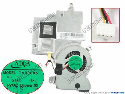 Picture of ADDA TA0005 Cooling Fan  ZHL, DC 5V 0.55A Heatsink fan