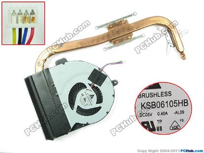 Picture of Delta Electronics KSB06105HB Cooling Fan  13GN3E1AM030, DC5V 0.40A, Heatsink fan