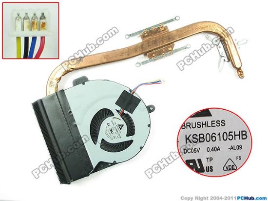 Picture of Delta Electronics KSB06105HB Cooling Fan  13GN3E1AM030, DC5V 0.40A, Heatsink fan