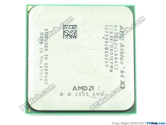 Picture of AMD Athlon 64 X2 6400+ (Black Edition) CPU Desktop 90nm, ADX6400IAA6CZ, 3.2 GHz, 2 X 1 MB, NIL, Dual-