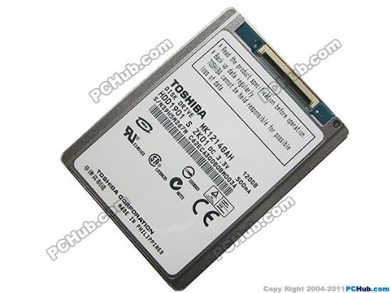 Picture of Toshiba MK1214GAH HDD 1.8" CF ZIF LIF MK1214GAH, 120GB