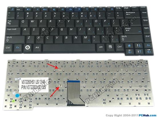 Picture of Samsung Laptop R60 Keyboard US, 15", Black, New