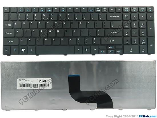 Picture of Acer Aspire 5750 Series Keyboard US with "€", 17", Black, New