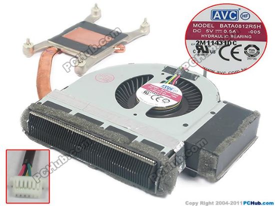 Picture of Lenovo ThinkPad T520 series Cooling Fan  60.4QE26.001, DC5V 0.5A, heatsink fan