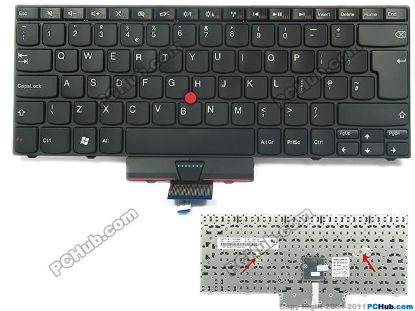 Picture of Lenovo ThinkPad Edge E31 Keyboard 60Y9537, UK with Pointer "New"