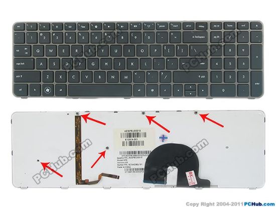 Picture of HP Envy 17 Series Keyboard 610914-001, US Version
