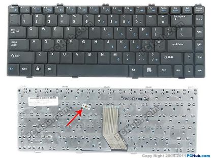 Picture of Hasee HP640 Keyboard US, 15", Black, New