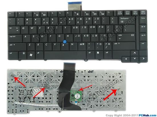 Picture of HP EliteBook 6930p Series Keyboard US, 15", Black, New