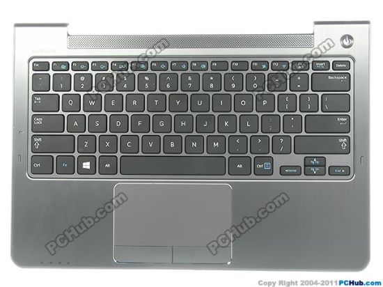 Picture of Samsung Laptop NP530U3C ( 530U3C ) Mainboard - Palm Rest Palm Rest Casing (with Touchpad, Keyboard), Gray c