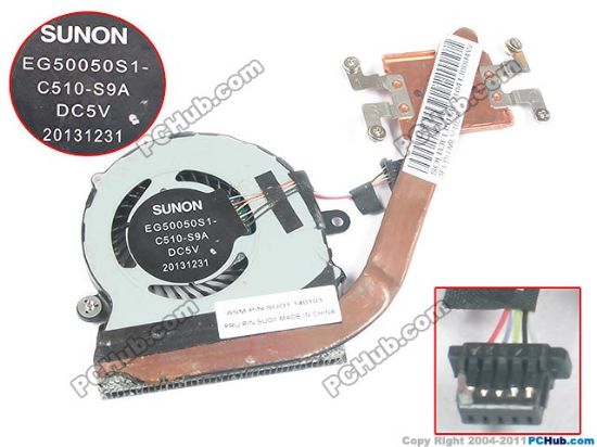 Picture of SUNON EG50050S1-C510-S9A Cooling Fan  DC5V , Bare fan