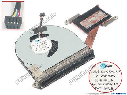 Picture of Kipo 055041R1S Cooling Fan  DC5V 0.40A, Bare