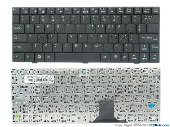 Picture of ASUS Eee PC 1000 Series Keyboard V021562LS1, P/N:0KN0-AC1US01, New