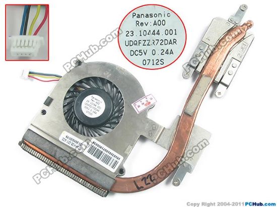 Picture of Sony Vaio VPCYB Series Cooling Fan  60.4HK05.001, w25x4x6, 5V 0.24A, Heatsink fan