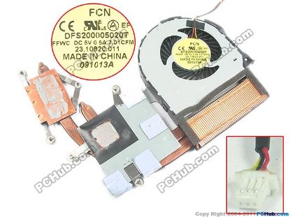 Picture of Forcecon DFS200005020T Cooling Fan  FFWC, DC5V 0.50A, Cooling Heatsink fan