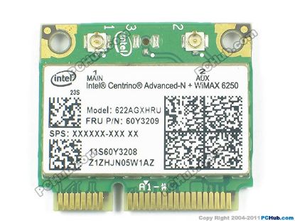 Picture of Lenovo ThinkPad Edge E520 Wireless LAN Card 60Y3209, WiMAX 6250, Russian