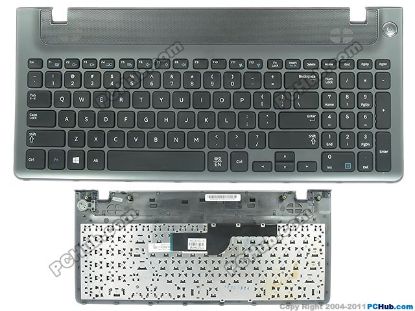 Picture of Samsung Laptop NP350V5C ( 350V5C ) Mainboard - Palm Rest Keyboard Frame - with US KB, "Grey"