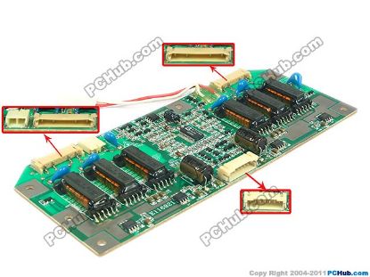 Picture of PCH Inverter 6-Lamp Type LCD Monitor /TV Inverter (Universal Use) 6-Lamp, 7-Pin, INV20-6003, For 22"-32"  Display