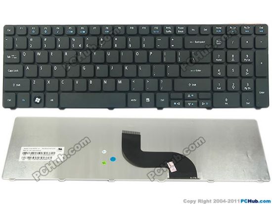 Picture of Acer Aspire 5742 Series Keyboard US with "€", 17", Black, New