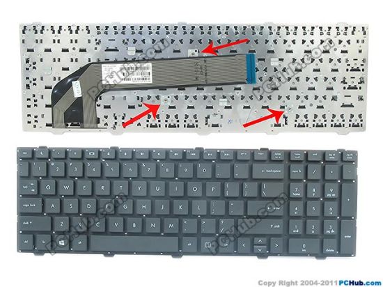 Picture of HP ProBook 4540s Keyboard 683491-001, US, w/o Frame "New"