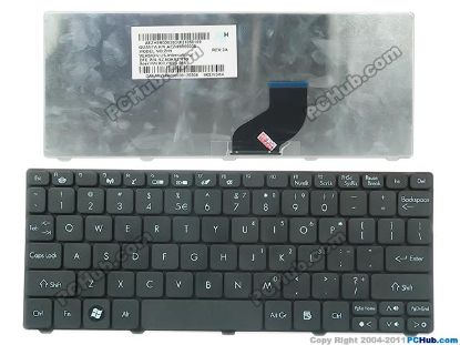 Picture of Acer Aspire One D260 Series Keyboard KBI100A086, US-Int, Black "New"