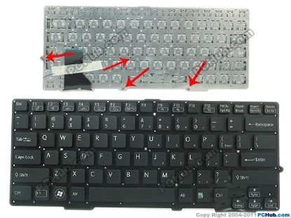 Picture of Sony Vaio SVS13 Series Keyboard US, w/o Backlit. Black "New"