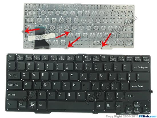 Picture of Sony Vaio SVS13 Series Keyboard US, w/o Backlit. Black "New"